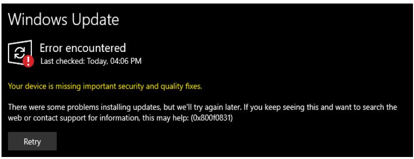 kb5012599更新失败提示0x800f0831错误的解决方法-欧欧colo教程网
