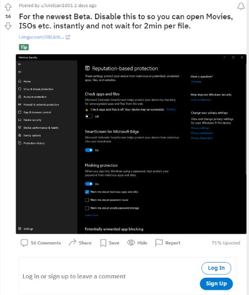 Microsoft Defender导致Windows11 Buil
