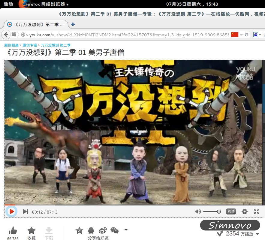 linux下firefox flash视频播放