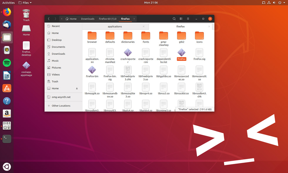 nautilus with binaries 